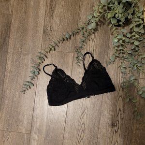 Talula Black Lace Triangle Bralette Small
